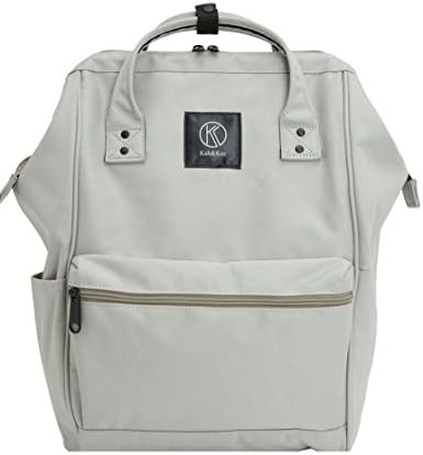 Kah&Kee Polyester Travel Backpack Functional Anti-theft School Laptop for Women Men (Light Gray, Large)