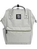 Kah & Kee Polyester Laptop Rucksack Wasserdicht Anti diebstahl Wickeltasche Universität Damen Herren (Hellgrau, Groß)