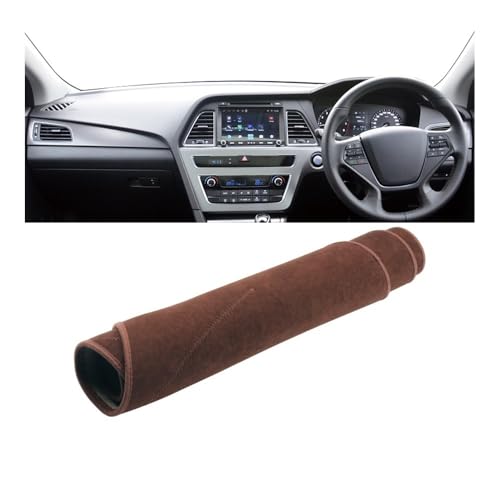 Tapis de Tableau de Bord Antidérapant Confort Voyage pour Hyundai Sonata LF Conduite à Gauche Marron