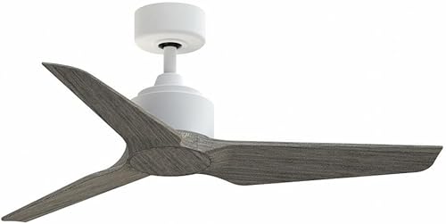 Miniatura 8 de TriAire Custom - Ventilador de techo de 3 aspas, 12.42 pulgadas de alto y 44 pulgadas de ancho, acabado plateado, color nogal oscuro plateado,Níquel