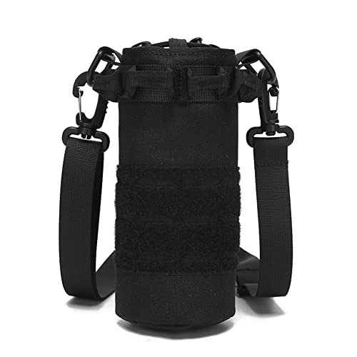 Huamengyuan Sac De Bouteille D'Eau RéGlable,Sac De Bouteille Avec BandoulièRe RéGlable Porte-Bouteille Sac De Bouteille D'Eau Tactique Avec Cordon De Serrage SupéRieur Pour Sport,RandonnéE,Camping