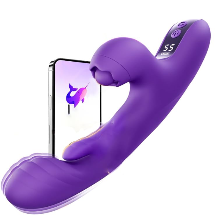Powerful Adult Toys Adult Tool for Women Enhanced Mode APP Control Rabbit Ears Adult Silent Realistic Thrusting Stimulation Rechargeable Quiet Toys for Women Portable 5 Modes Soft Sensory Machine SL71