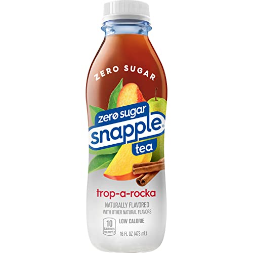Image of Snapple Zero Sugar Trop-a-Rocka Tea, 16 fl oz recycled plastic bottle, 6 pack
