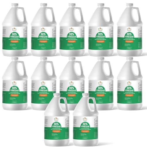 FIVE STAR MATERIALS RESOURCES 30% Vinegar Highly Concentrated | White Vinegar for Cleaning and Garden| Home, Garden, and Labs | 12 Gallon (1536 fl oz)