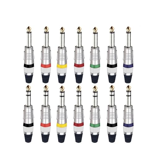 Fiche jack 6.35mm LoRier nickelée haut-parleur et microphone | Performance durable - 2