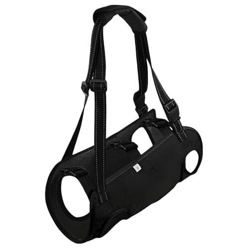 Kronabelle XL Dog Lift Harness, Adjustable 27.6-39.4 in Rehabilitation Sling Carrier for Large Dogs, Black Senior Dog Support Harness with Hind Leg Support, Breathable Mesh & Oxford Fabric