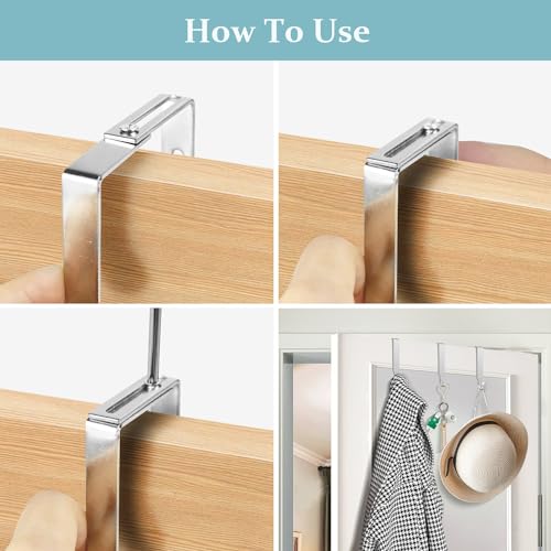 CENHANG Ganchos pequenos ajustáveis para cubículos, ganchos sobre a porta, cabides de porta de cubo