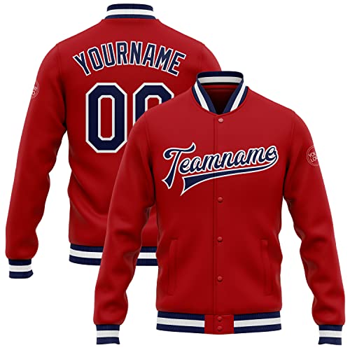 Custom Varsity Jackets, Personalized Team Jackets, Baseball Varsity Letterman Jackets, Stitched Name and Number S-5XL