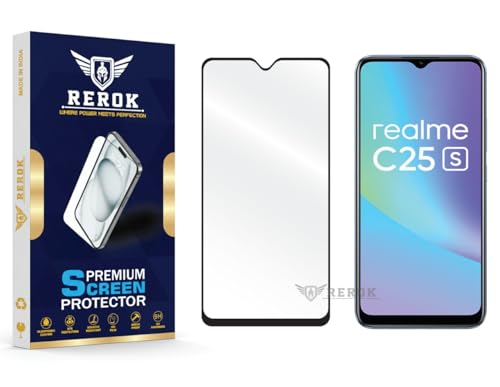 Image of Gorilla Tempered Glass Screen Protector Compatible with Realme C25s [Pack of 1] | Edge-to-Edge, Bubble-Free, Case Friendly, Easy Installation Kit
