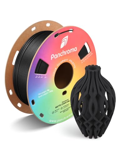 Image of Polymaker Panchroma Matte PLA Filament 1.75mm, High Speed Charcoal Black PLA 1kg (2.2 lbs), Formerly Polyterra Clog-Free 3D Printer Filament, Accuracy + /- 0.02mm, Fits FDM Printers