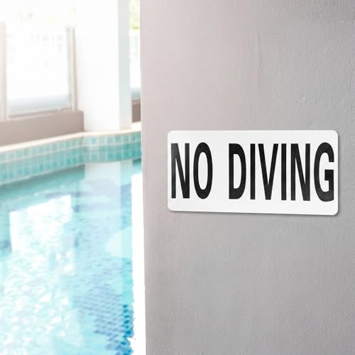 5 Pack Señales Adhesivas de Seguridad para Piscina No Diving miniatura 5