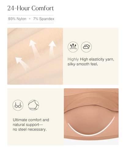 Popilush Seamless Bras for Women No Underwire Skin Small - image 5