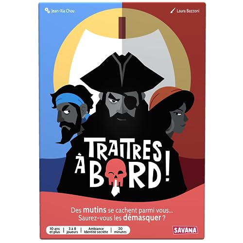 SAVANA Traitres a bordo - Juego de mesa - Gran Premio del Juguete 2023 - Juego de identidad secreta - Juego de viaje y bolsillo - Juego de cartas a partir de 10 años