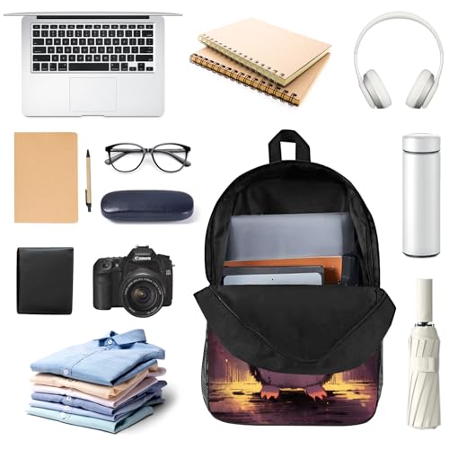 Penguin School Backpack Cute Fuzzy Baby Penguin Bookbag for Teens Kids Boys Girls, Large 17 inch Elementary Junior High University School Bag, Water Resistant Casual Travel Daypack4