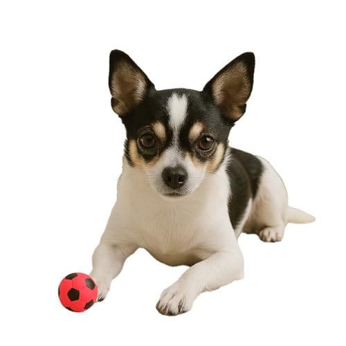 SPOT Latex Soccer Ball Dog Toy – 2in, Assorted Colors, Durable 100% Latex with Loud Squeaker, Fun Indoor & Outdoor Toy for Small Dogs & Puppies to Chase, Fetch, Chew & Play