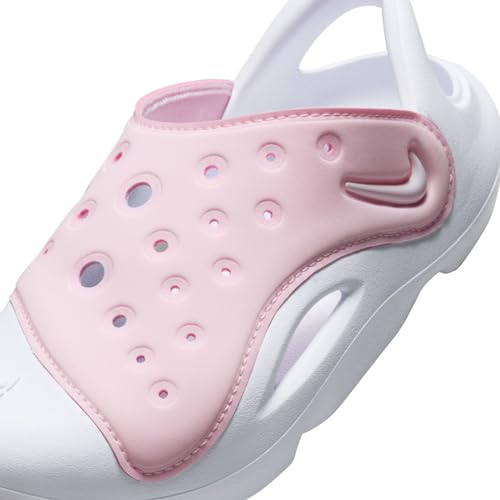 Nike Aqua Swoosh Little Kids' Sandals (FN0876-600, Pink Foam/White) Size 8