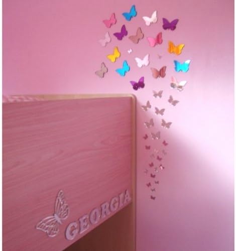 Super Cool Creations Butterfly Mirrors - Pack of 20 - (10) 4cm x 3cm / 1.6in x 1.2in & (10) 2cm x 1.5cm / .8in x .6in