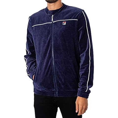 Fila Men's Fonzo Velour Track Jacket, Blue Cover