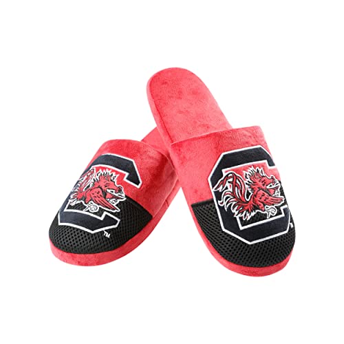 Image of FOCO Oklahoma Sooners NCAA Mens Team Logo Staycation Slippers