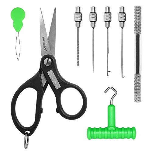 SAMSFX Carp Fishing Baiting Rigs Tool Kit Set Fishing Bait Needle Swinger Driller