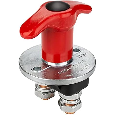 Jtron Battery Isolator Switch, 12-24V 250A Automotive Car Battery Cut Off Switch for Car, Vehicle, RV and Boat (On/Off) Cover