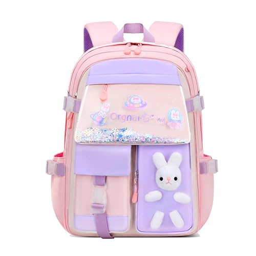 Image of Storite School Bag for Kids Girls 20L | Cute Waterproof Backpack with Chest Strap | Large Capacity Backpack with 180 Wide Opening|Bottle Pocket & Organizer