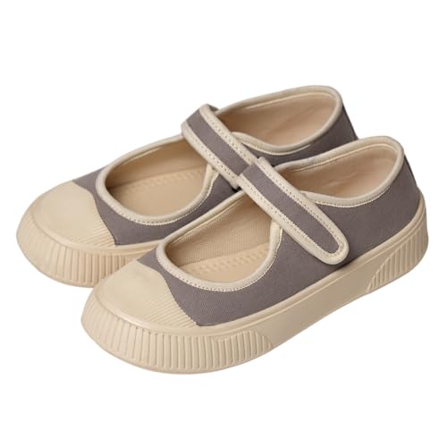 Image of Theater Women Jiro Mary Jane Flats | Lightweight Slip-On Shoes with Soft Cushion & Grip Sole | Stylish, Durable & Comfortable Footwear for Travel, Office & Casual Wear