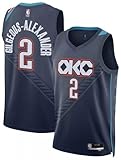 Outerstuff Shai Gilgeous-Alexander Oklahoma City Thunder NBA Kids Youth 8-20 Navy City Edition Swingman Jersey (US, Numeric, 18, 20, Regular, Navy)