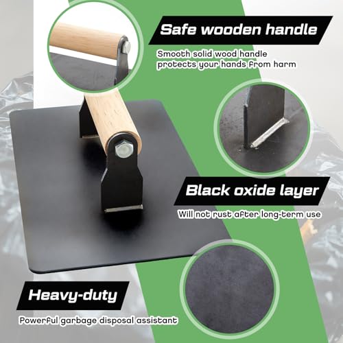 image for Blulu Hand-held Manual Trash Compactor Metal Bin Garbage Compactor for