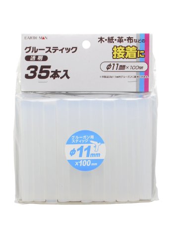 高儀 グルースティック 透明 φ11mm×100mm 35本入 EARTH MAN φ11mm用グルーガン対応 接着 固定 貼り付け たかぎ