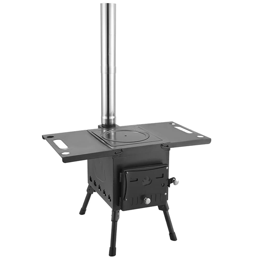 BDHXWCN Wood Burning Stove Portable Foldable Heavy Duty Removable Camp Tent  Stove with Chimney Pipe for Tent Shelter Heating Cooking : Amazon.co.uk:  Sports u0026 Outdoors