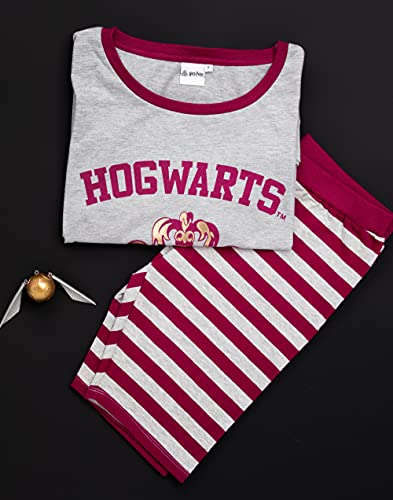 Harry Potter Pyjamas Womens Adults T Shirt With Cycle Shorts Loungewear Medium Grey #TOP3