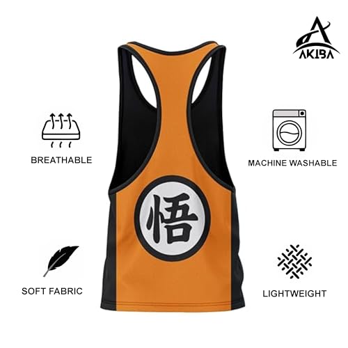Image of AKIBA Mens Printed Fitness Workout Stringers Gym Stylish Vests