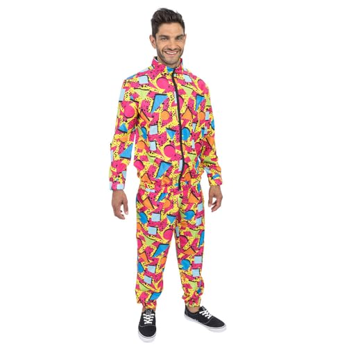 Survêtement pour carnaval et tenue rétro années 80 90 ensemble 2 pièces