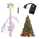 Wireless Magic Light Wand & Remote Control Outlet with Music Sync for Christmas Tree & Holiday Lights - Easy On/Off for Halloween, Thanksgiving, Christmas Decor - Gift for Family, Kids, Friends (Pink)