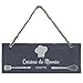 CADEAUX.COM Plaque de Porte personnalisée - Vintage Cuisine - Ardoise rectangulaire à Suspendre, 10 x 25 cm - Idée Cadeau déco Originale