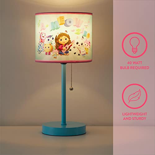 Image of Idea Nuova Gabby's Dollhouse Stick Table Lamp for Kids with Pull Chain