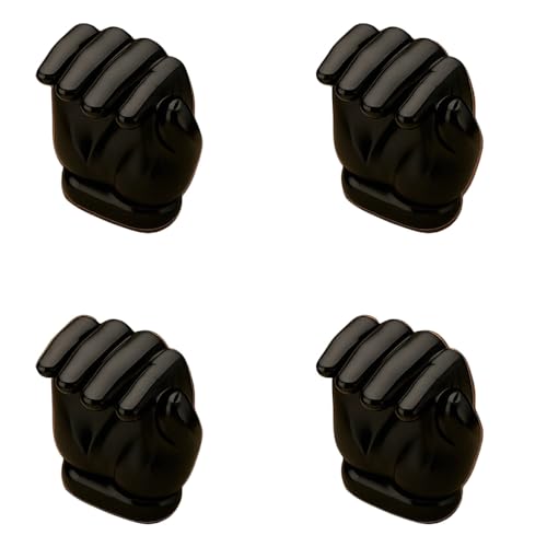 Image of Hand Design Knob for Drawer /Door Knob /Drawer Knobs /Decorative Knobs and Pulls /Door Hardware /Zinc Alloy (Matt Black Finish) Pack of 4-| 3 Years Warranty |