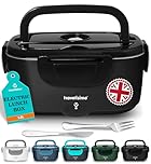 TRAVELISIMO Heated Lunch Box 100W Electric Lunch Box Food Heater 1.5L Self Heating Lunchbox for Travel & Office, 12V/24V/230V Heated Lunch Boxes for Adults Stainless Steel Car Electric Lunchbox