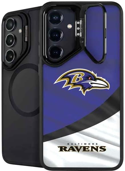 Skinit Kickstand Phone Case Compatible with Galaxy S24 FE - Officially Licensed NFL Baltimore Ravens Design
