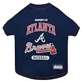 MLB Pet Apparel Lizenziertes Baseball-Trikots für Hunde und Katzen, erhältlich in Allen 30 MLB Teams und 7 Größen, MLB, T-Shirt, X-Large Shirt for Pets, Atlanta Braves