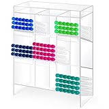 Colingmill Clear Acrylic Tube Rack with 9 Compartment and 4 Pull Out Trays Large Tube Holder Wall-Mounted and...