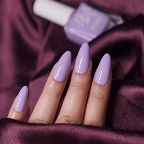 Image of NM NAILS & MORE Plum Nail Polish, Argan Oil-Infused Gel Shine Finish, Deep Purple Nail Shade, Elegant Look | 10ml