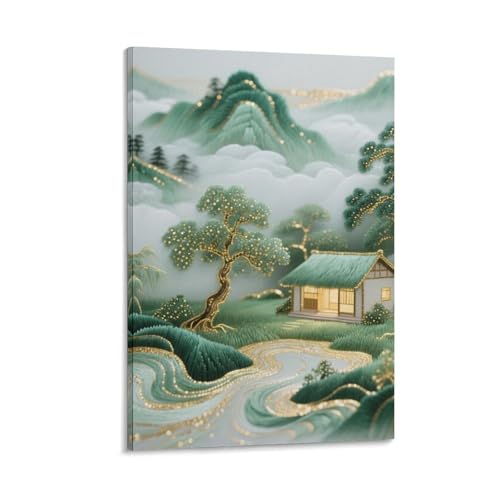 Décoration murale vintage countryside views pour un salon ou bureau élégant 40x60cm