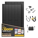 Solakon® 1000W Balkonkraftwerk mit Halterung (Ziegeldach, Einzelmontage) - 800W komplett Steckdose...