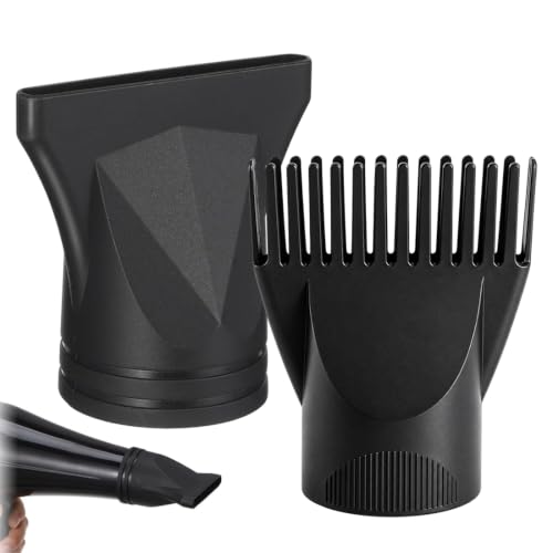 DUSPAK Boquilla y difusor universal para secador - Set 2 piezas, accesorios secador de pelo, boquilla peine y concentrador, ajuste 4-5 cm, resistente al calor