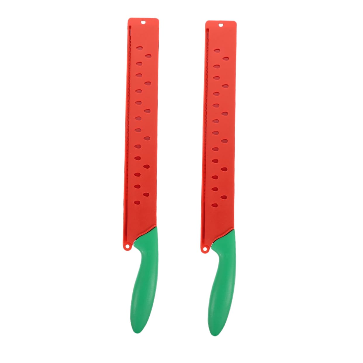 Lot de 2 Couteaux Coupe-melon en Acier Inoxydable, Découpe Melon et Pastèque, Coupes Nettes, Facile à Nettoyer, Cuisine