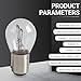 YYTQP 10 PCS Car S25 BAY15D Brake Bulb, 6V 21/5W High Brightness Waterproof Double Filament Bulb, Clear Light Double Contact Brake Tail Light for Most Motorcycles, Plug and Play (White)