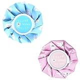 6' Mini Ice Pack Hot and Cold Reusable Ice Bag Hot Cold Therapy for Women Pain Relief Kids Head Shoulder Back Knee Sport Injuries (2 Pack: Blue+Pink)