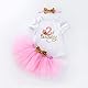 UUAISSO Baby Mädchen Mein 1. Geburtstag Outfits Kurzarm Cake Smash Rock Pailletten Tutu Prinzessin Kleid Kleidung Sets Rosa2 2 Jahre